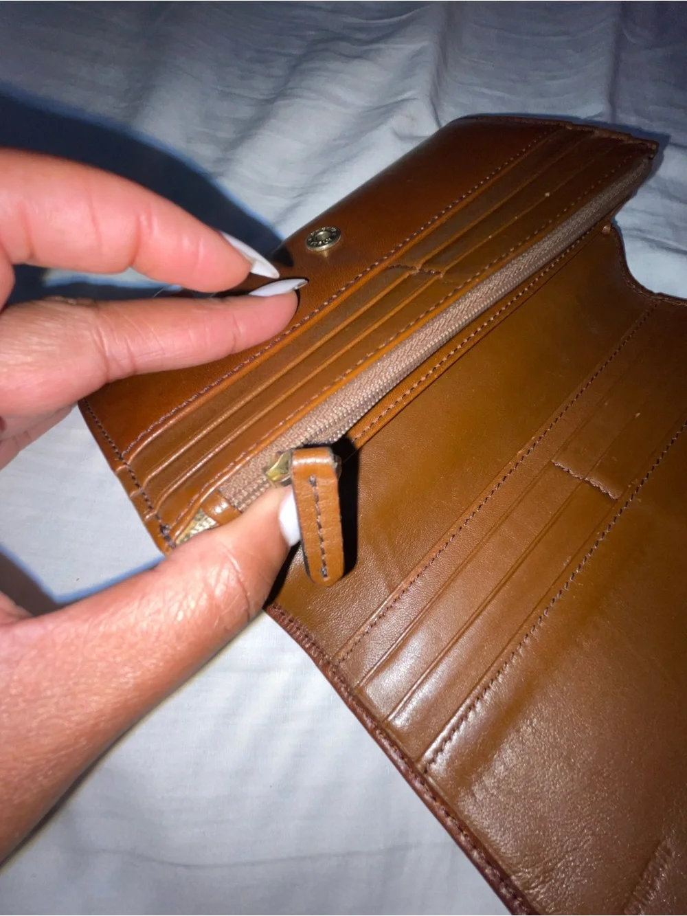 Burberry Leather Continental Wallet - Brown
